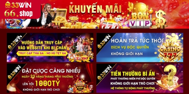 Khuyến mãi chào mừng dành cho người chơi mới tại 33win66